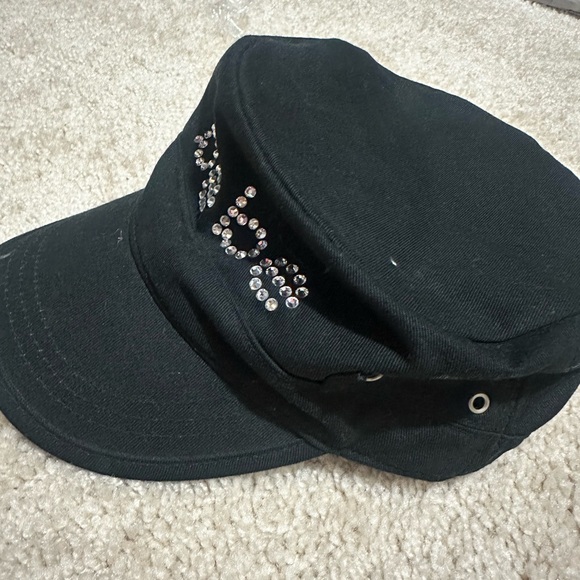 Bebe Black Hat with Sparkling Logo - Picture 2 of 3